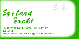 szilard hockl business card
